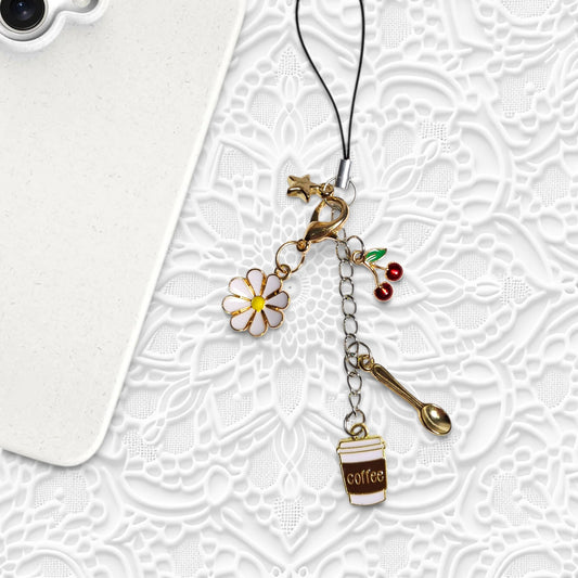 Coffee Bee Flower Multi Charm