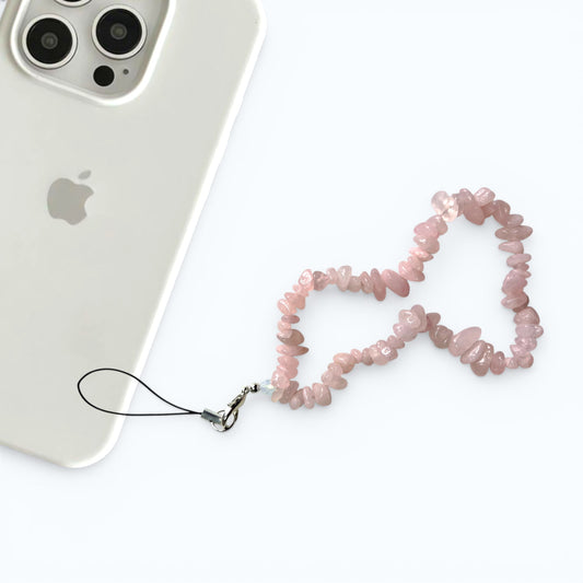 Freeform Rose Quartz Stone Charm