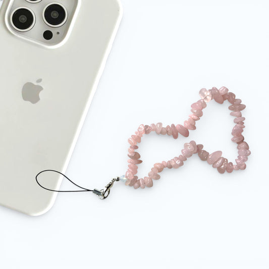 Freeform Rose Quartz Stone Charm
