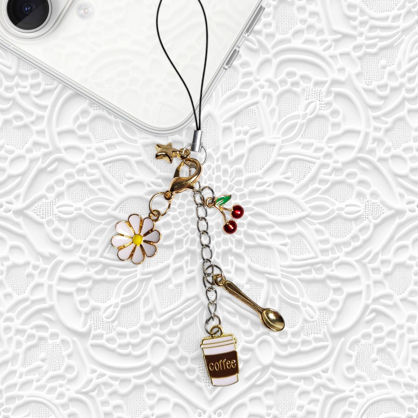 Coffee Bee Flower Multi Charm