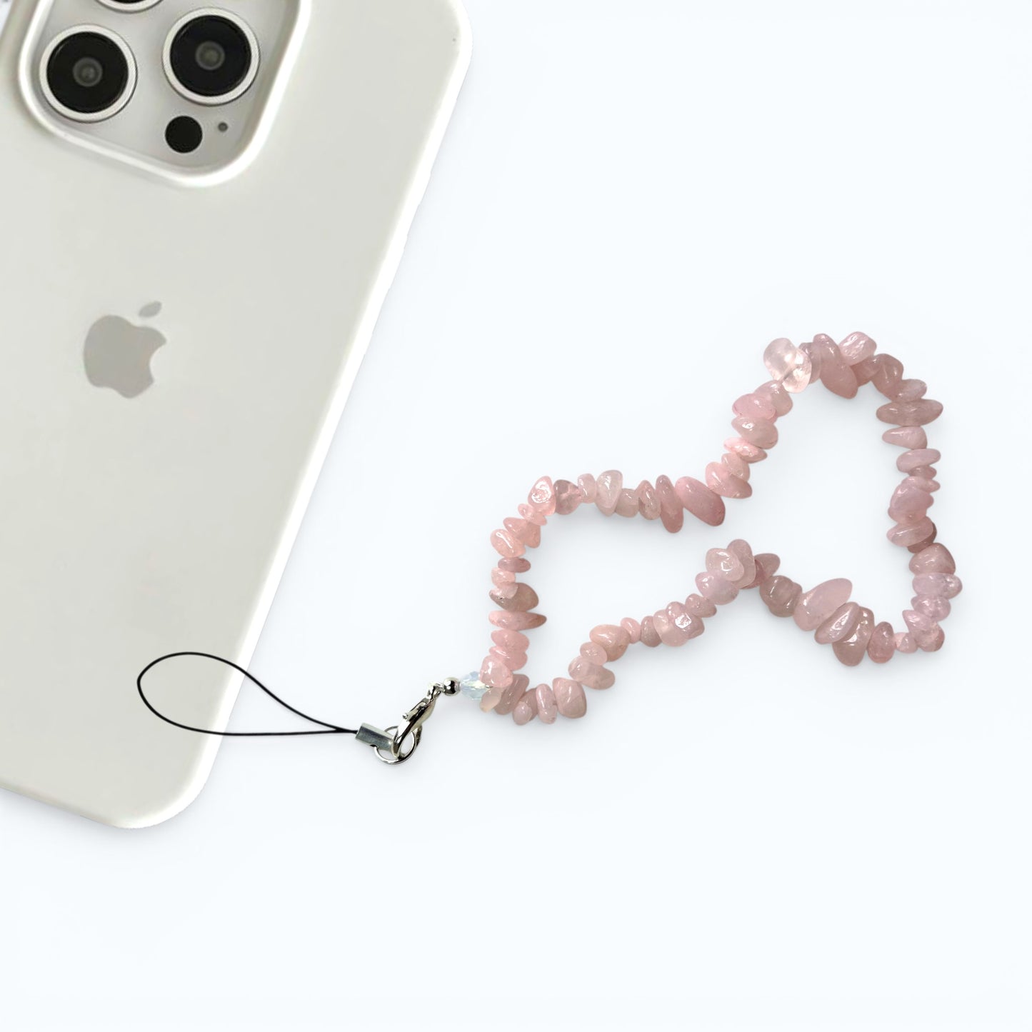 Freeform Rose Quartz Stone Charm