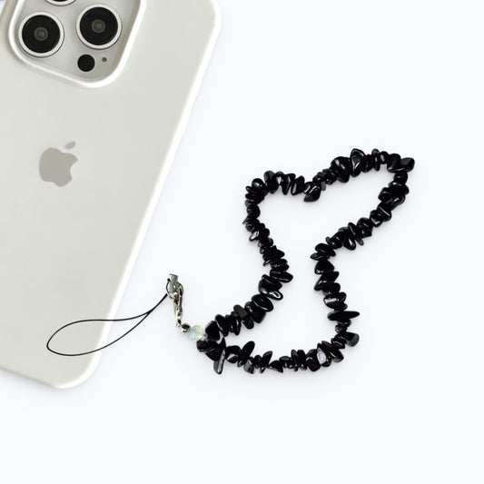 Freeform Black Onyx Stone Charm