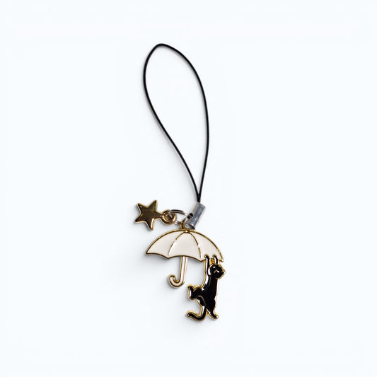 Umbrella Cat Charm
