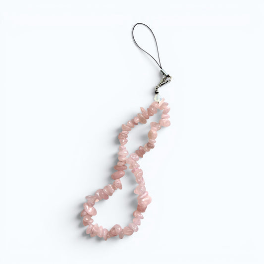 Freeform Rose Quartz Stone Charm