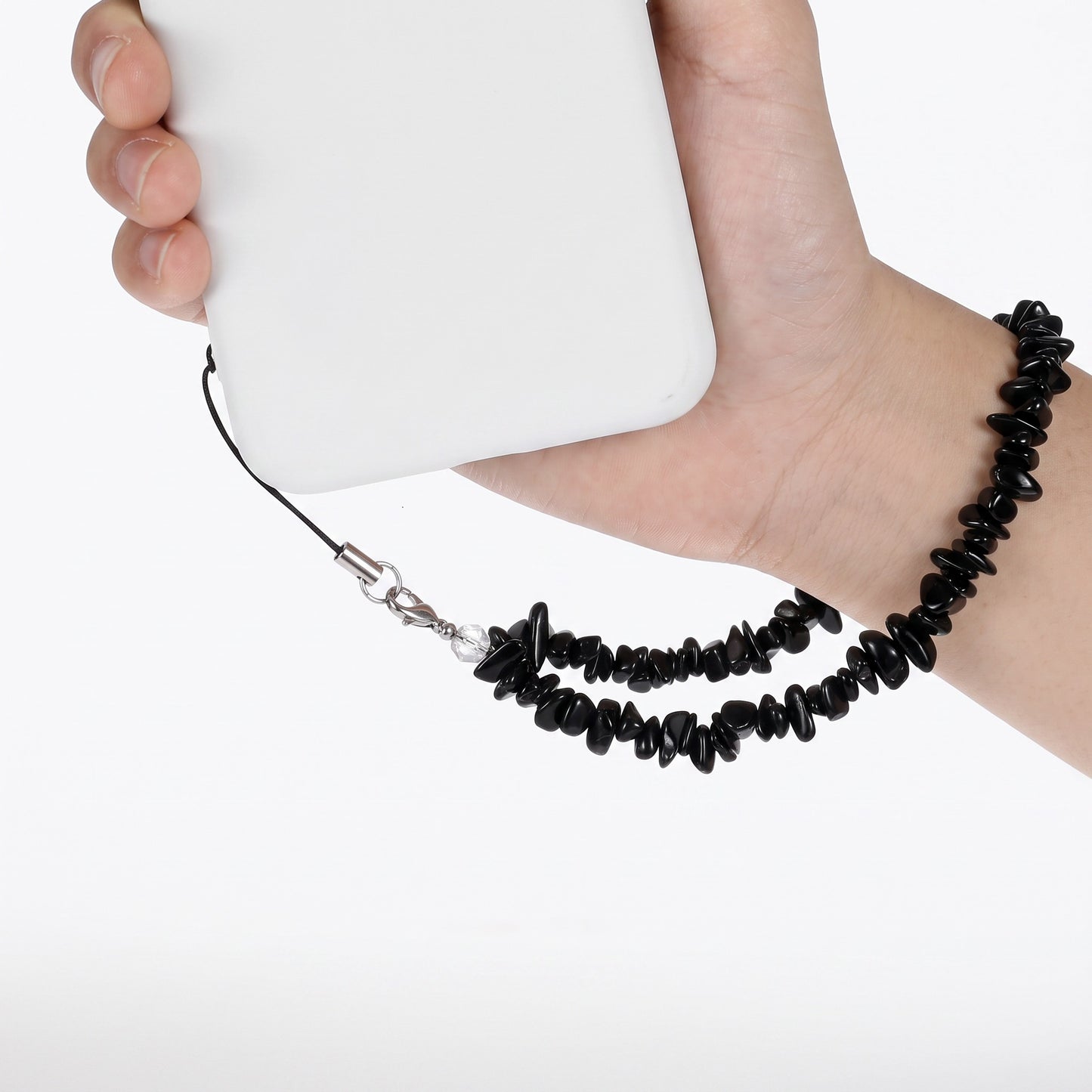 Freeform Black Onyx Stone Charm
