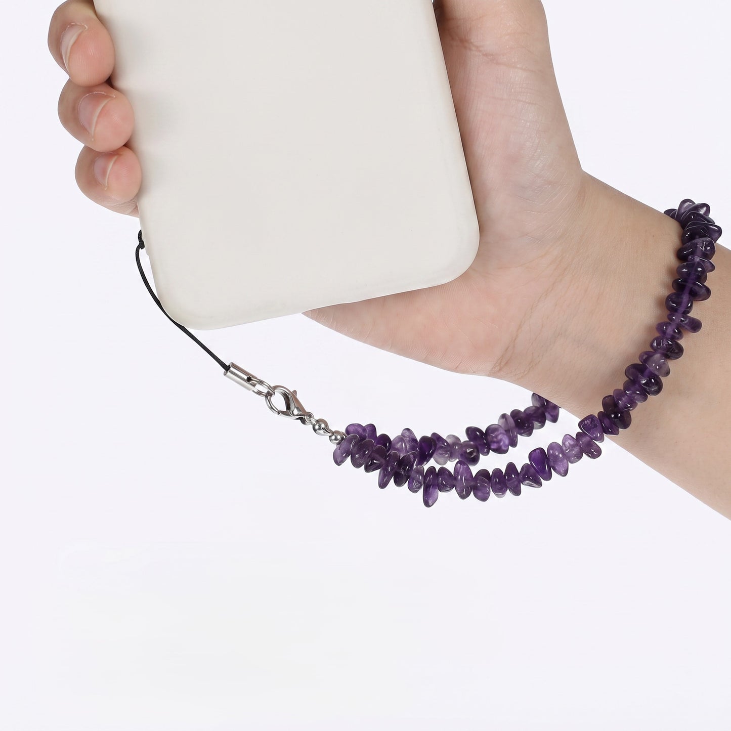 Freeform Amethyst Stone Charm