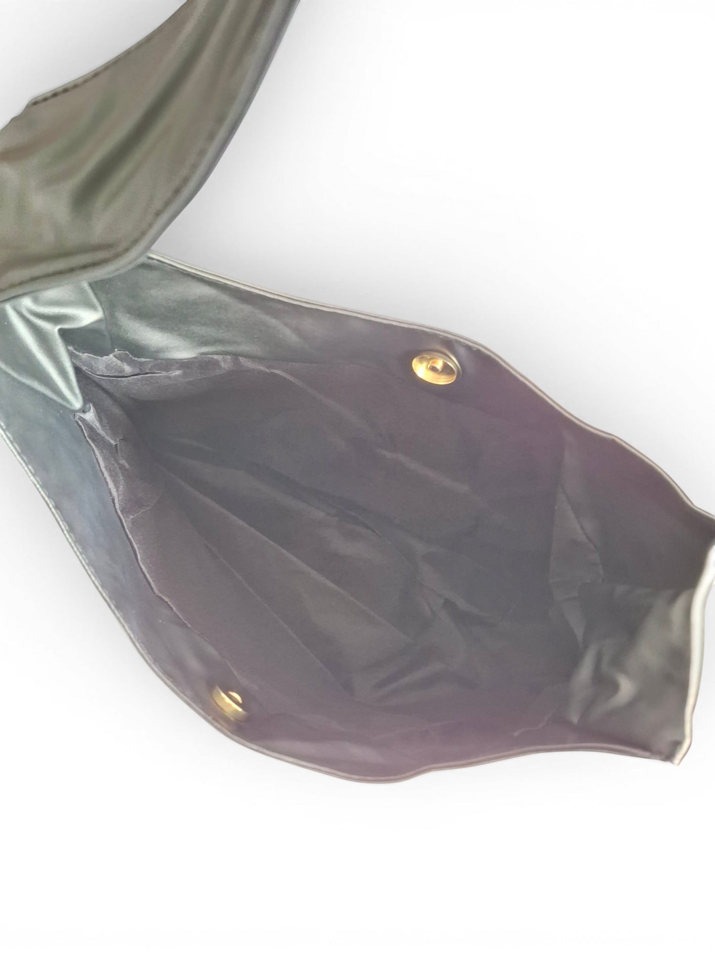 ms ADAM black PU leather vintage shoulder bag with magnetic snap closure and one main compartment.